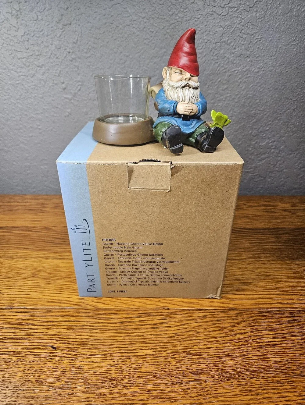 Partylite Gnorm Napping Gnome Votive Holder - Picture 4 of 8